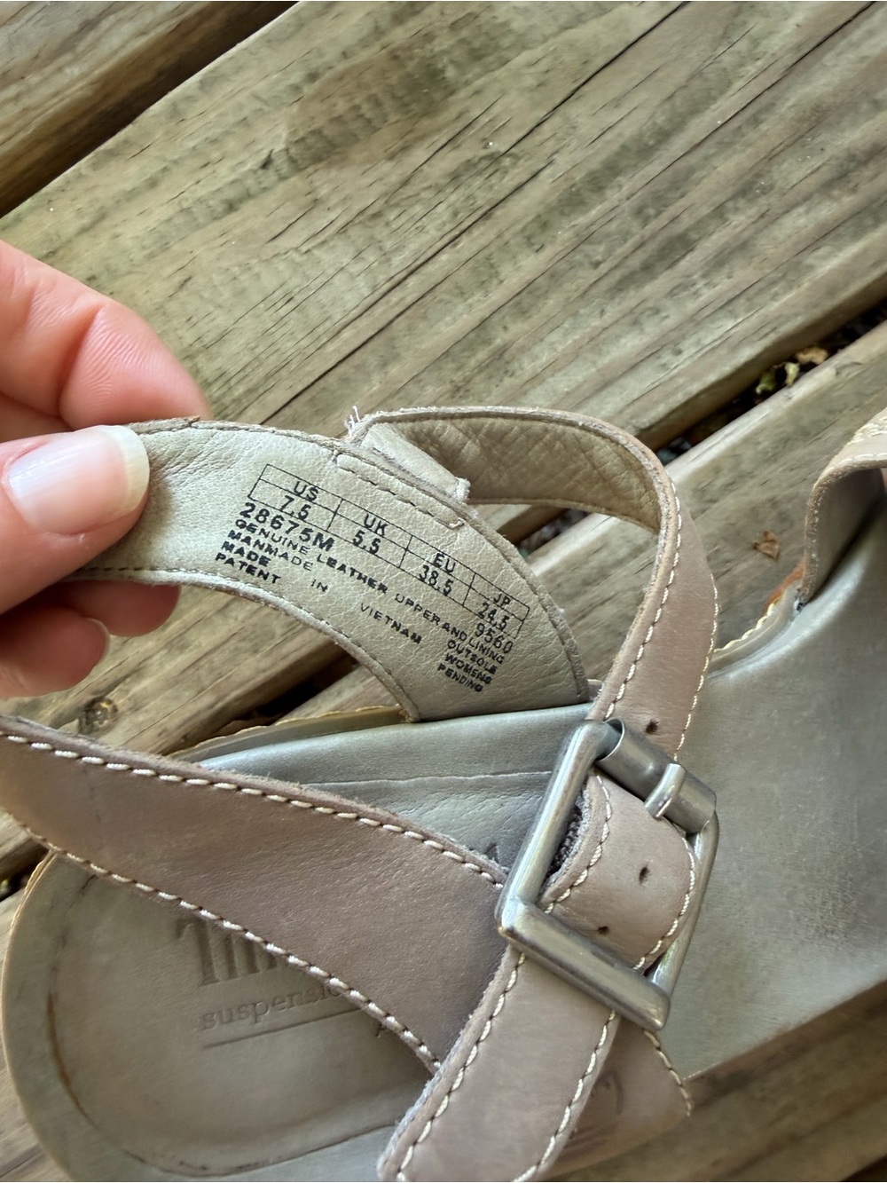 Timberland Women’s Taupe Strappy Buckle Heels Size 7.5 - Picture 2 of 9